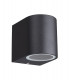 Round Wall Down Lamp, 1 x GU10, IP54, Sand Black