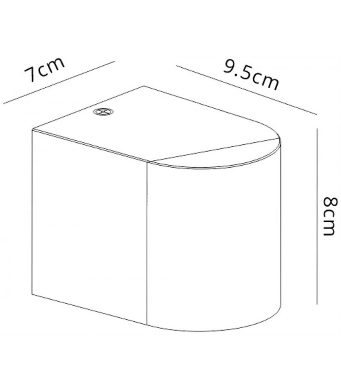 Round Wall Down Lamp, 1 x GU10, IP54, Sand Black