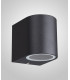 Round Wall Down Lamp, 1 x GU10, IP54, Sand Black