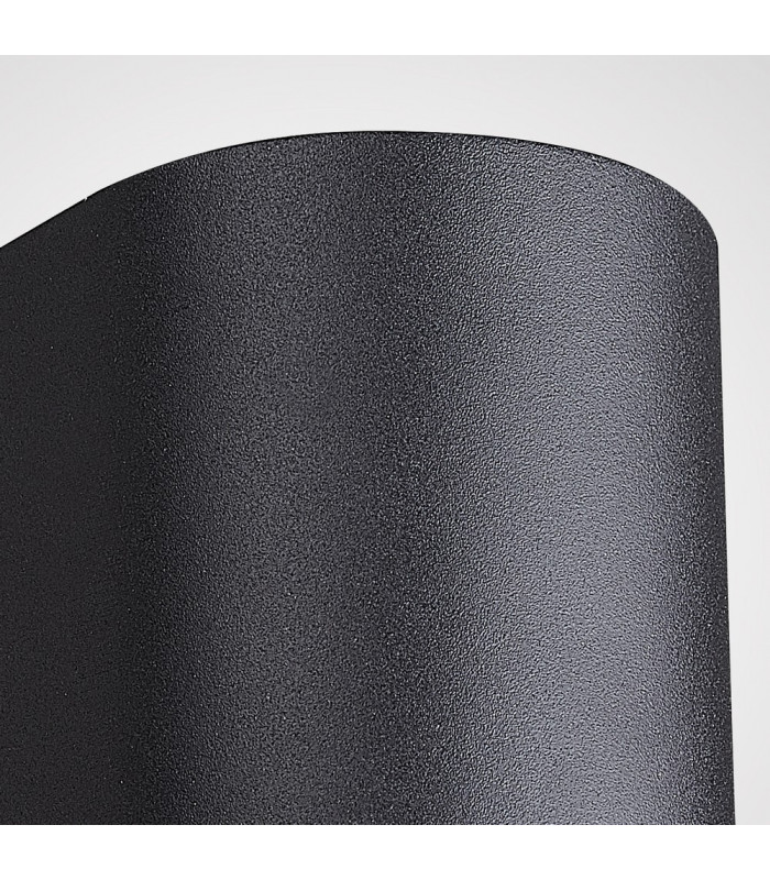Round Wall Down Lamp, 1 x GU10, IP54, Sand Black