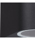 Round Wall Down Lamp, 1 x GU10, IP54, Sand Black