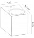 Square Wall Down Lamp, 1 x GU10, IP54, Sand Black