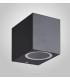 Square Wall Down Lamp, 1 x GU10, IP54, Sand Black