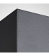 Square Wall Down Lamp, 1 x GU10, IP54, Sand Black