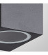 Square Wall Down Lamp, 1 x GU10, IP54, Sand Black