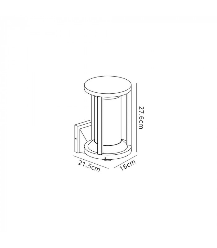 Wall Lamp Lantern, 1 x E27, IP65, Anthracite
