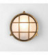 1 Light Outdoor Bulkhead Coastal Wall Light Natural Brass IP44, E27
