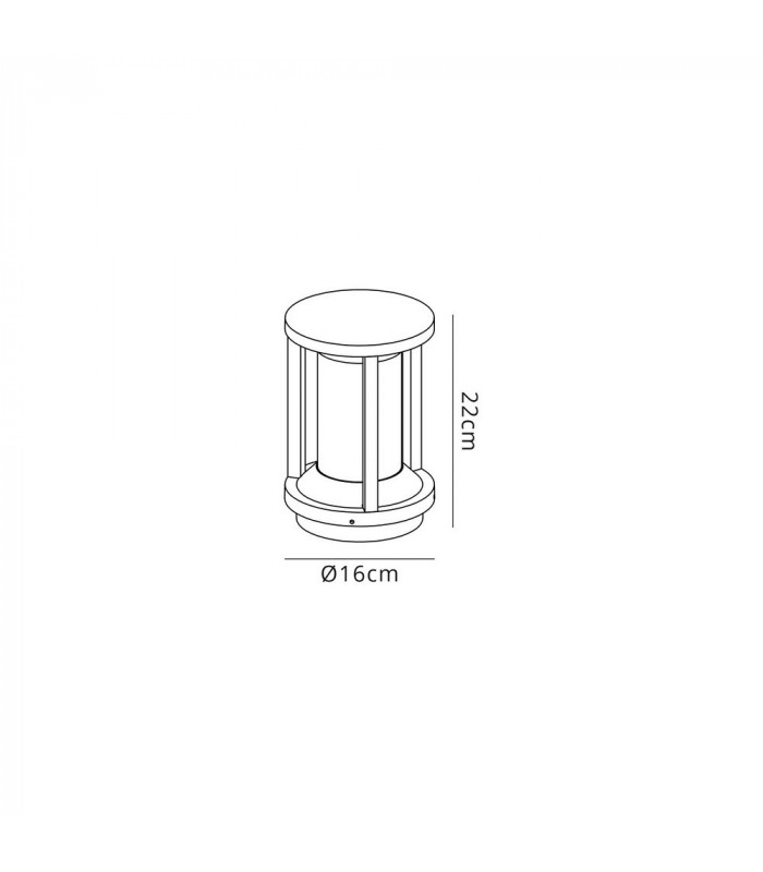 Pillar Lamp, 1 x E27, IP65, Anthracite