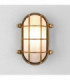 1 Light Outdoor Bulkhead Coastal Wall Light Natural Brass IP44, E27