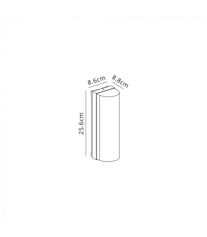Wall Lamp Curved, 1 x E27, IP65, Anthracite