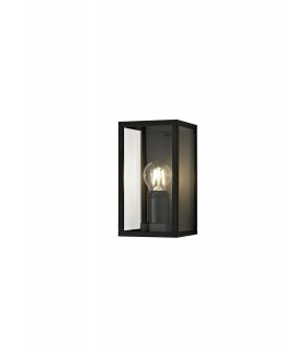 Flush Wall Lamp, 1 x E27, IP54, Graphite Black