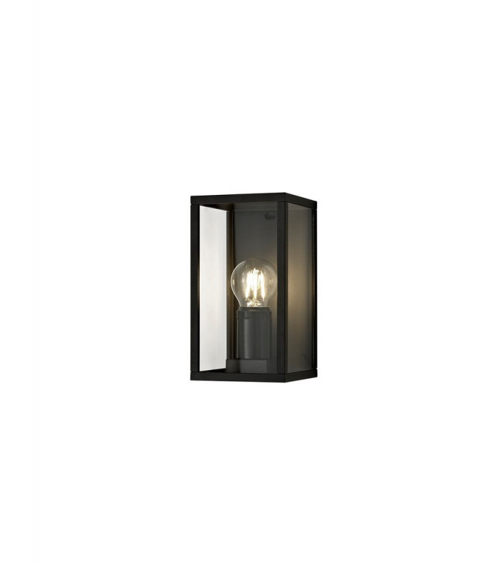 Flush Wall Lamp, 1 x E27, IP54, Graphite Black