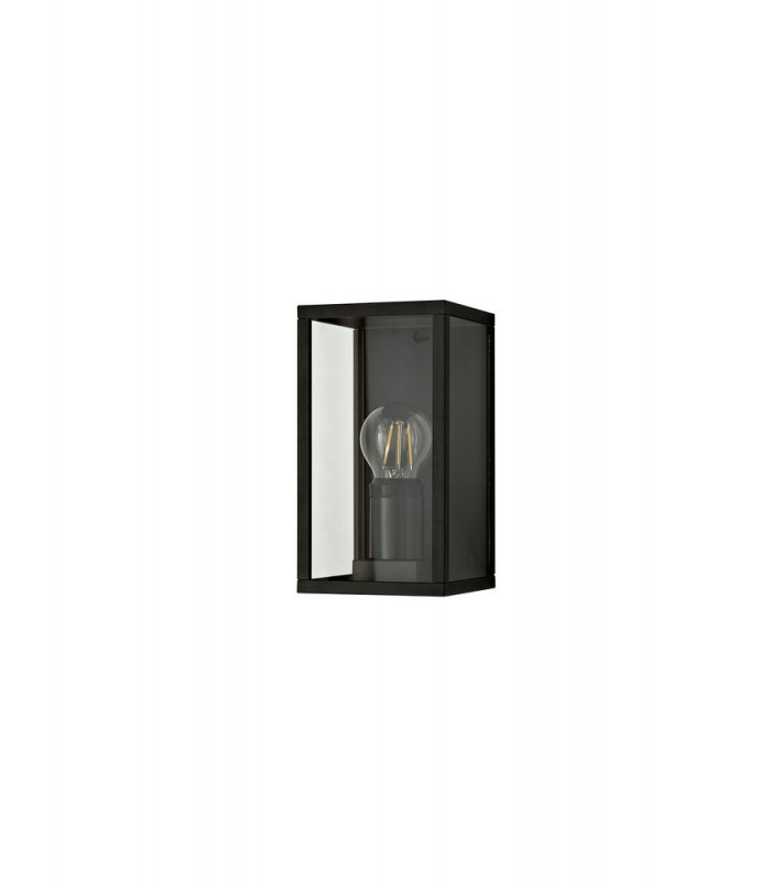 Flush Wall Lamp, 1 x E27, IP54, Graphite Black
