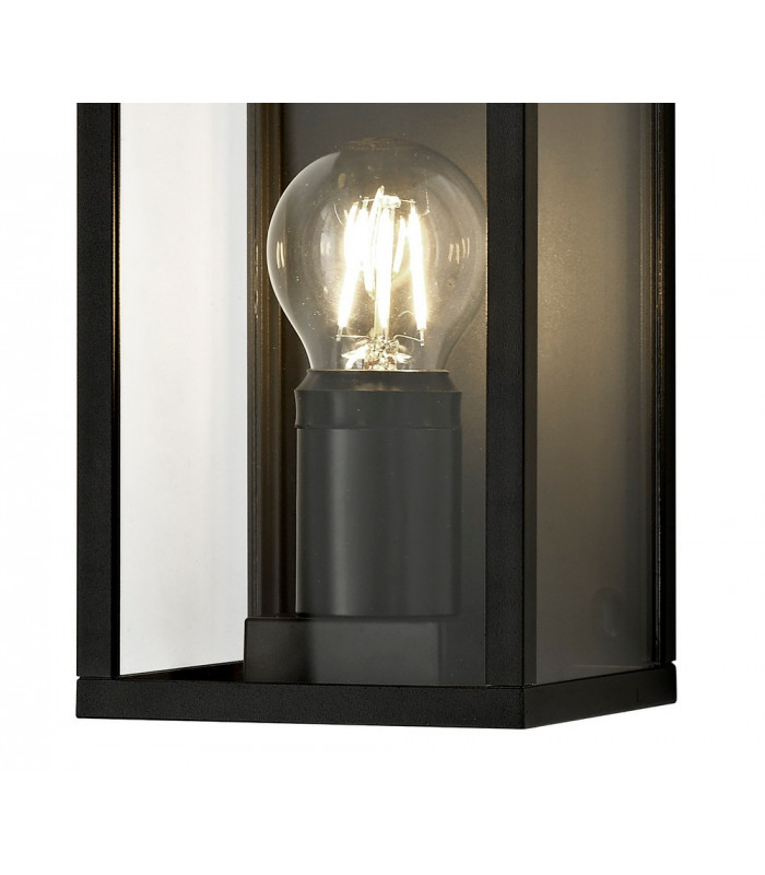 Flush Wall Lamp, 1 x E27, IP54, Graphite Black