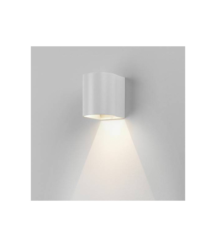 LED 1 Light Outdoor Small Wall Light Textured White IP65