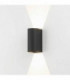 LED 1 Light Outdoor Large Up Down Wall Light Textured Black IP65