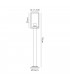 Tall Bollard Post, 1 x E27, IP54, Graphite Black