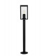 Tall Bollard Post, 1 x E27, IP54, Graphite Black