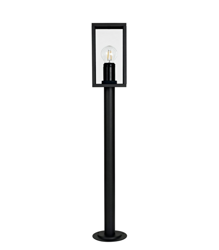 Tall Bollard Post, 1 x E27, IP54, Graphite Black