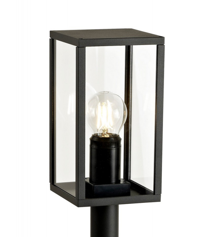 Tall Bollard Post, 1 x E27, IP54, Graphite Black