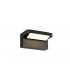 Wall Down Lamp Adjustable, 1 x 10W LED, 3000K, 720lm, IP54, Graphite Black