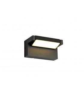 Wall Down Lamp Adjustable, 1 x 10W LED, 3000K, 720lm, IP54, Graphite Black