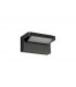 Wall Down Lamp Adjustable, 1 x 10W LED, 3000K, 720lm, IP54, Graphite Black