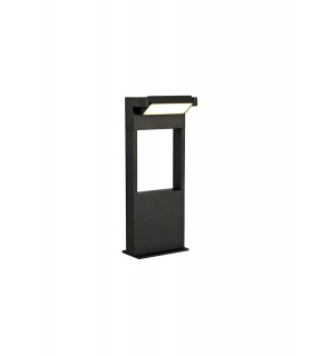 Short Bollard Post, 1 x 10W LED, 3000K, 720lm, IP54, Graphite Black