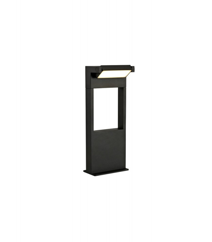 Short Bollard Post, 1 x 10W LED, 3000K, 720lm, IP54, Graphite Black