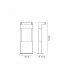 Short Bollard Post, 1 x 10W LED, 3000K, 720lm, IP54, Graphite Black
