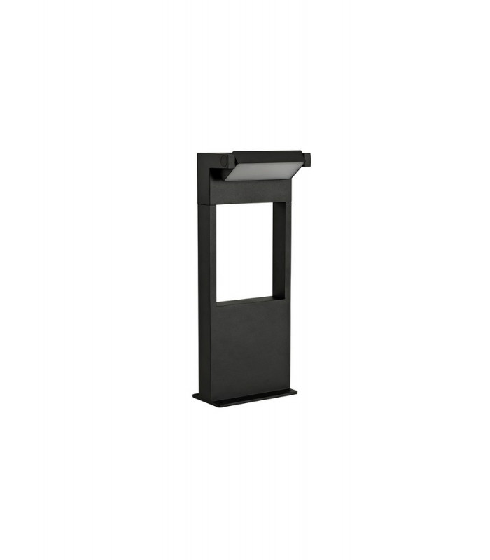 Short Bollard Post, 1 x 10W LED, 3000K, 720lm, IP54, Graphite Black