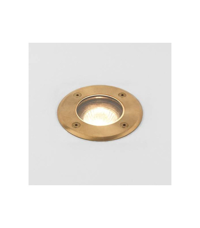 1 Light Coastal Ground Light Natural Brass IP65, GU10