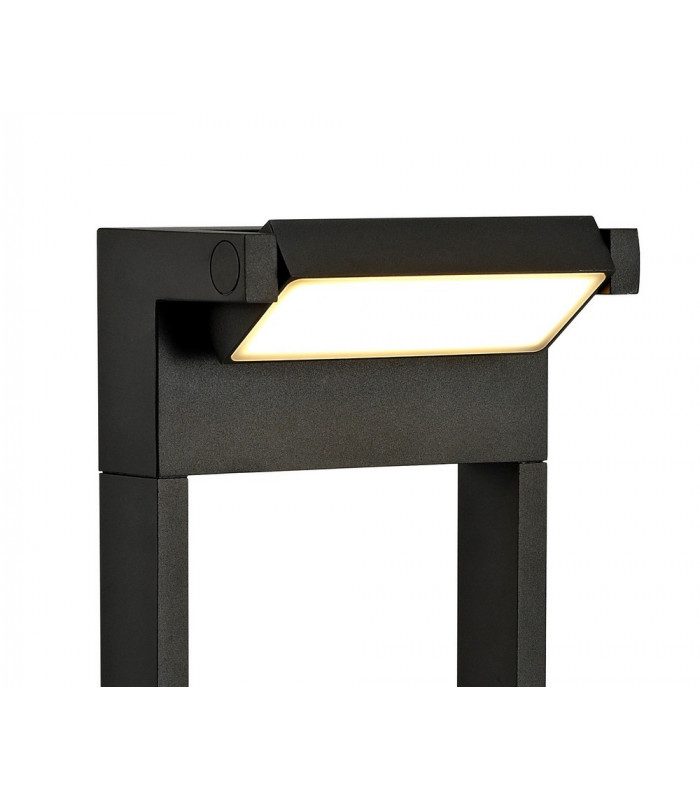 Short Bollard Post, 1 x 10W LED, 3000K, 720lm, IP54, Graphite Black