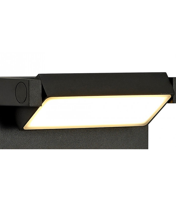 Short Bollard Post, 1 x 10W LED, 3000K, 720lm, IP54, Graphite Black
