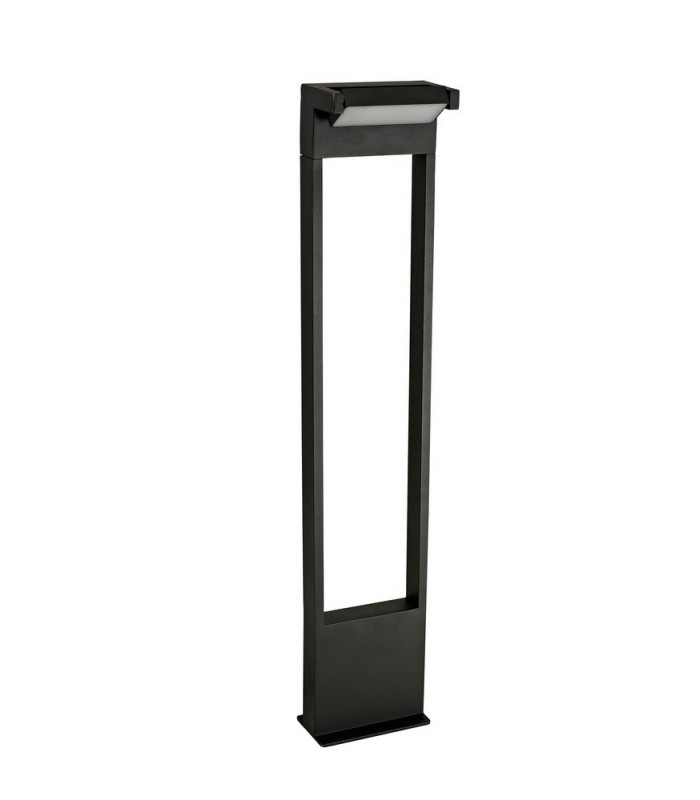 Tall Bollard Post, 1 x 10W LED, 3000K, 720lm, IP54, Graphite Black
