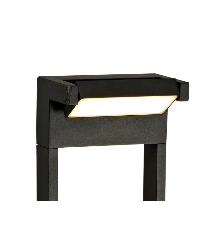 Tall Bollard Post, 1 x 10W LED, 3000K, 720lm, IP54, Graphite Black