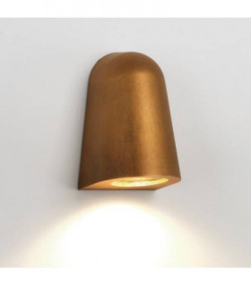 1 Light Outdoor Wall Light Antique Brass IP65, GU10