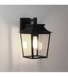 1 Light Outdoor Wall Lantern Textured Black, E27