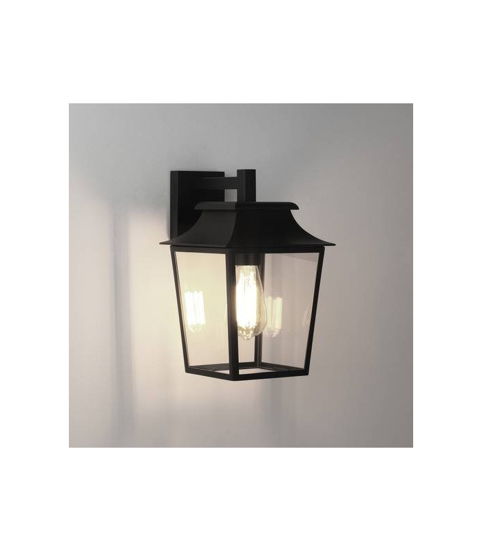 1 Light Outdoor Wall Lantern Textured Black, E27