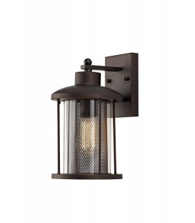 Large Wall Lantern Lamp, 1 x E27, Antique Bronze, Clear Glass, IP54