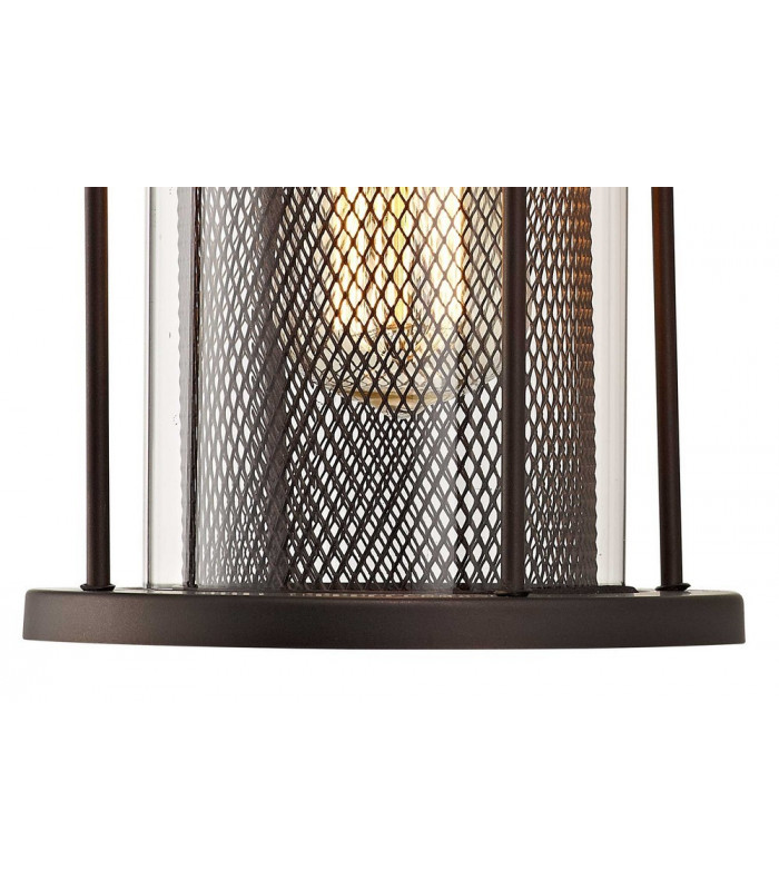 Large Wall Lantern Lamp, 1 x E27, Antique Bronze, Clear Glass, IP54