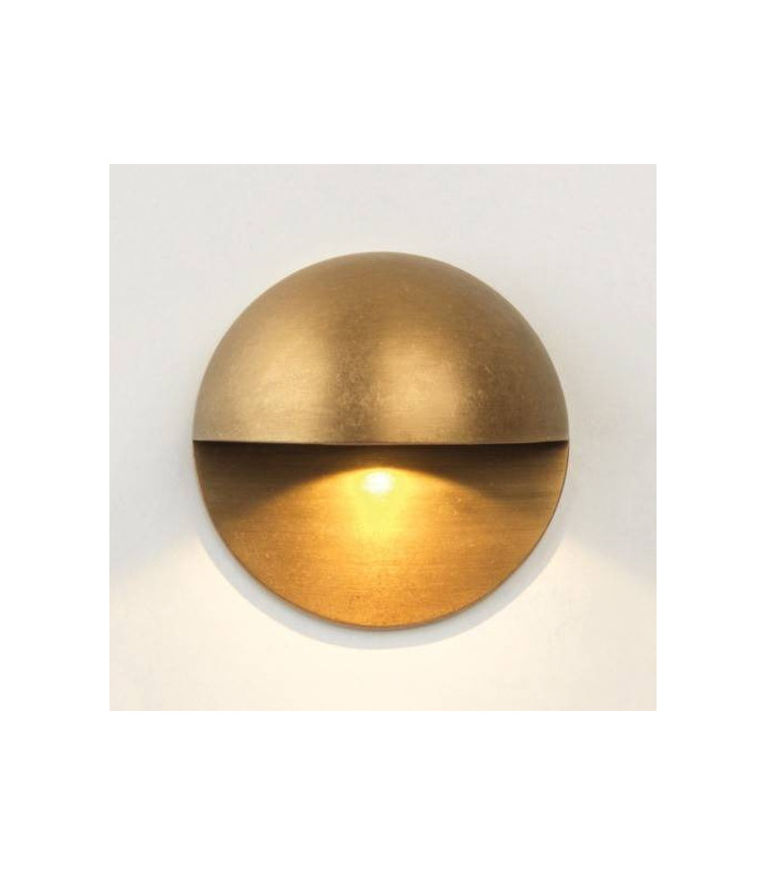 LED 1 Light Outdoor Wall Light Antique Brass IP65