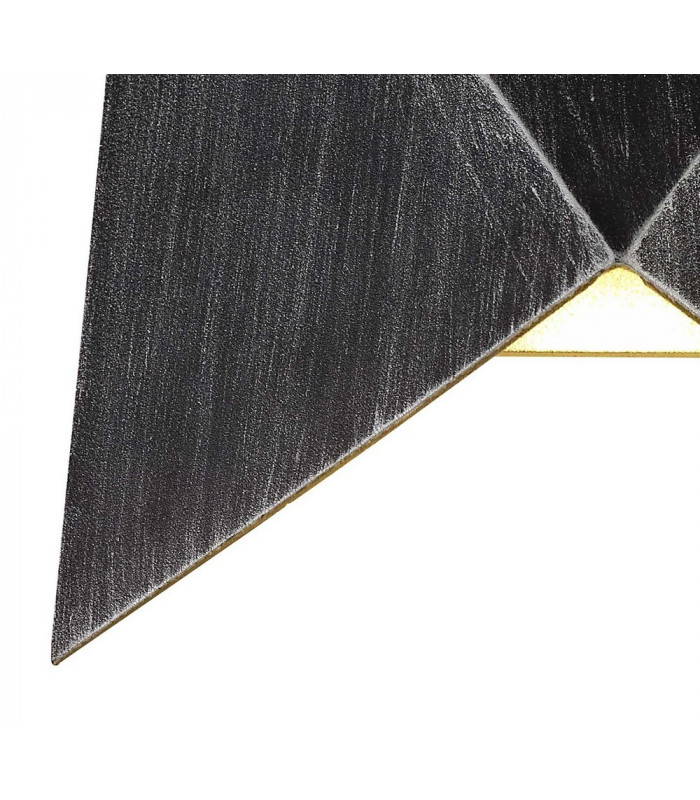 Wall Down Lamp, 1 x 7W LED, 3000K, 610lm, IP54, Black, Silver