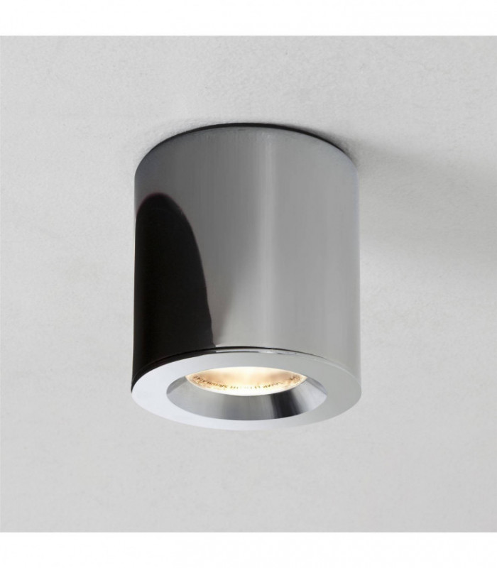 LED 1 Light Outdoor Surface Mounted Downlight Polished Chrome IP65, GU10