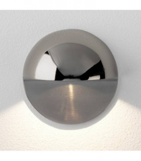 LED 1 Light Outdoor Coastal Wall Light Polished Nickel IP65