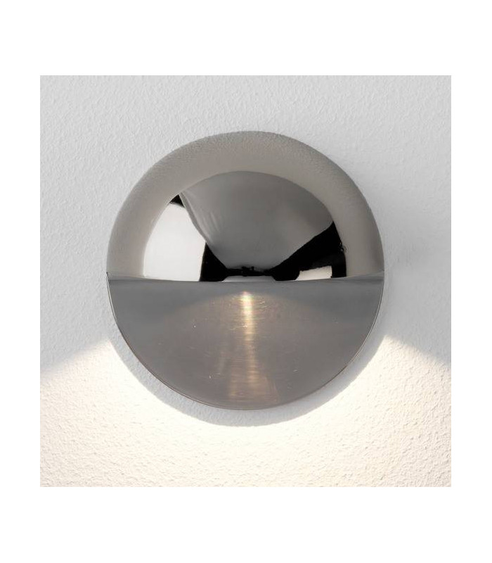 LED 1 Light Outdoor Coastal Wall Light Polished Nickel IP65