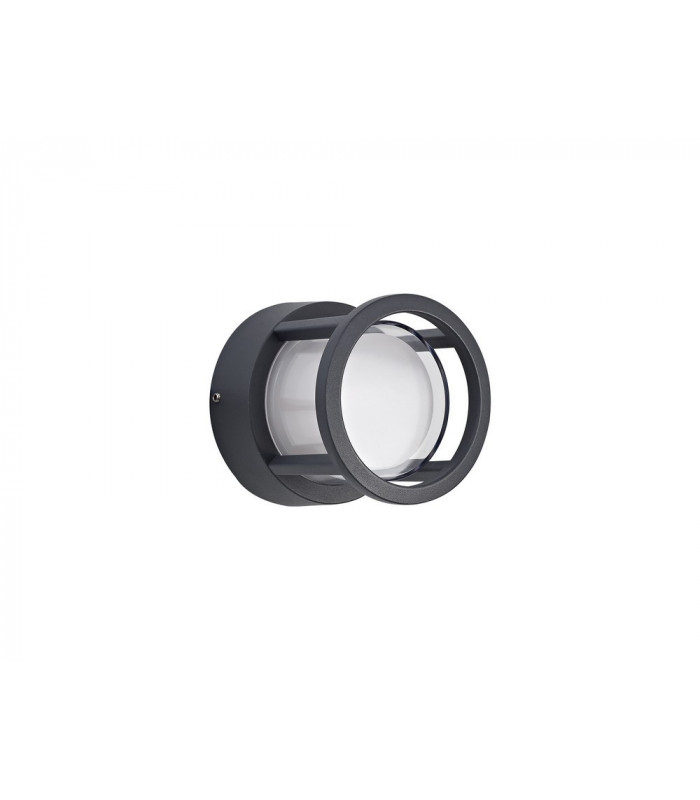 Round Downlight, 1 x 6W LED, 3000K, 360lm, IP54, Anthracite