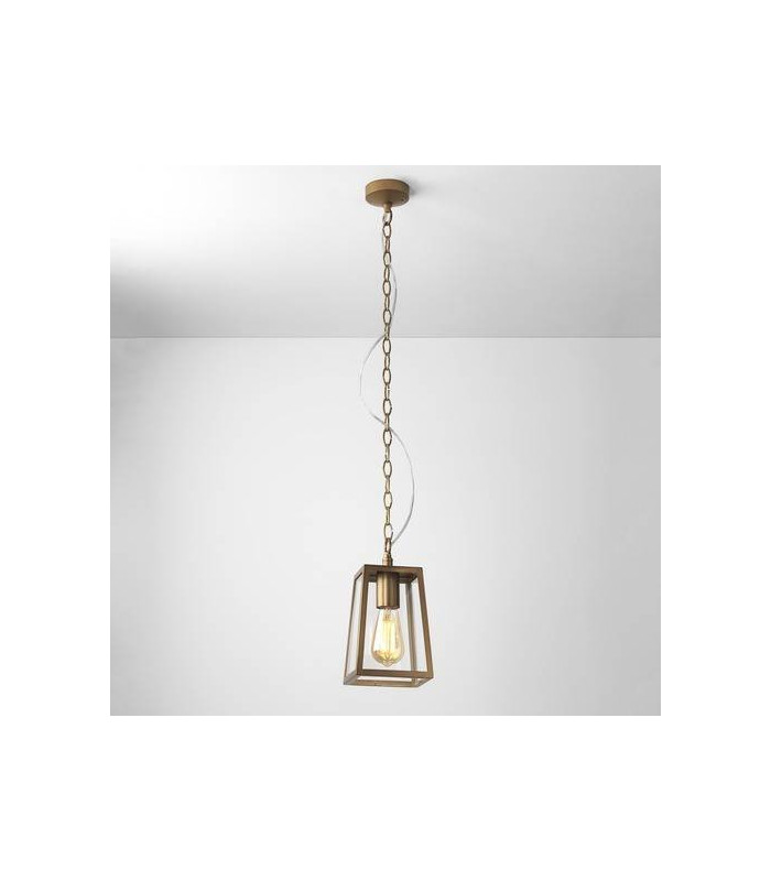 1 Light Outdoor Ceiling Pendant Light Antique Brass, E27