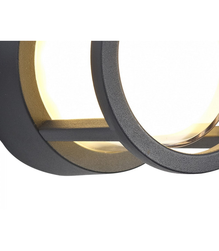 Round Downlight, 1 x 6W LED, 3000K, 360lm, IP54, Anthracite