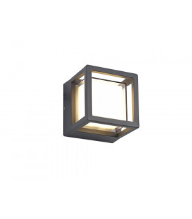 Square Downlight, 1 x 6W LED, 3000K, 360lm, IP54, Anthracite